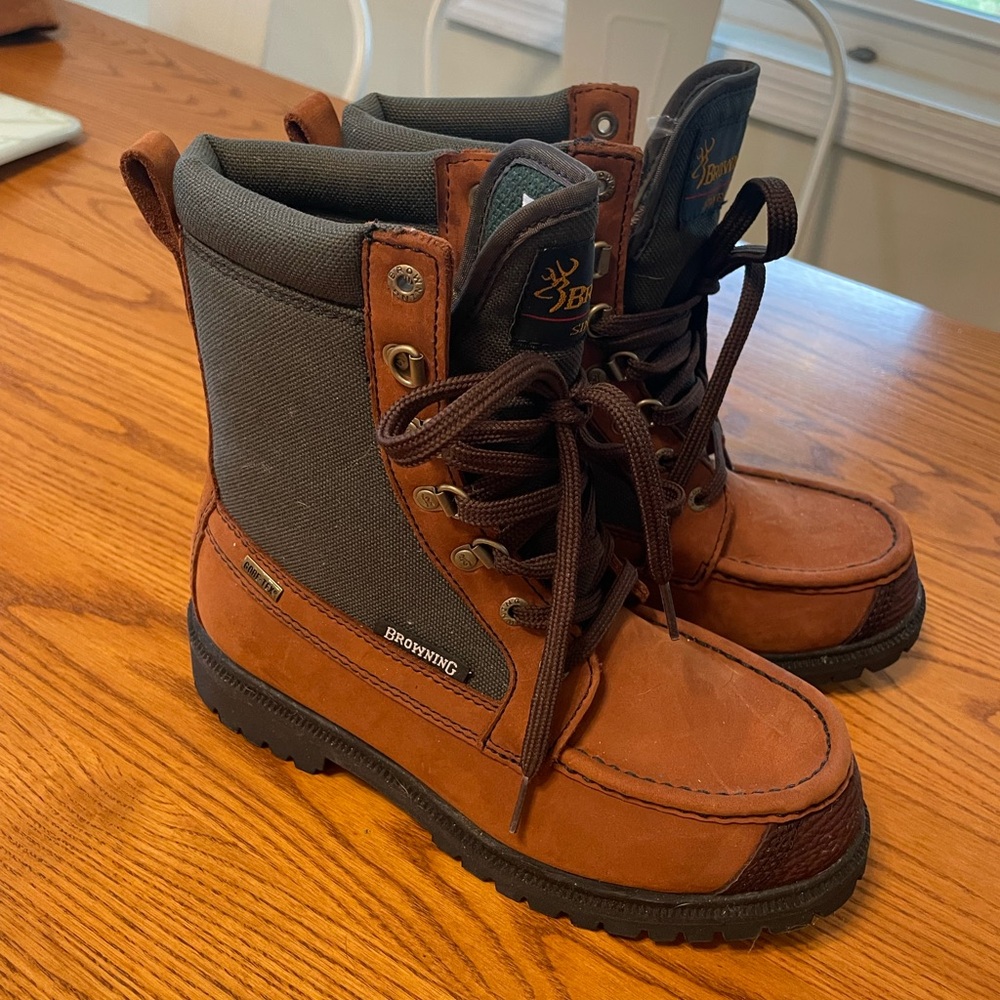Browning Men's Tan and Green Gore-Tex Boots